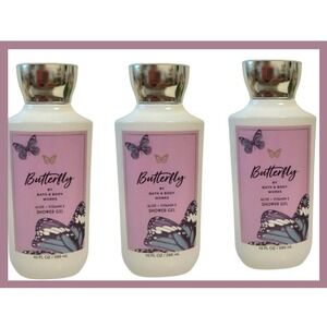 3 pcs‎ Bath & Body Works BUTTERFLY Shower Gel Bundle